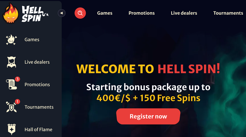 Hellspin online casino welcome bonus